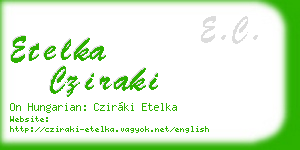 etelka cziraki business card